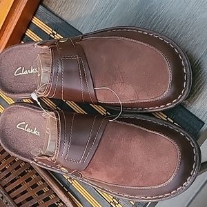 Clarks slip on mules